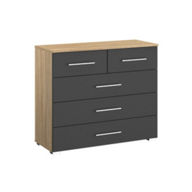 Lorenzo 3+2 Drawer Wide Chest of Drawers - thumbnail 2