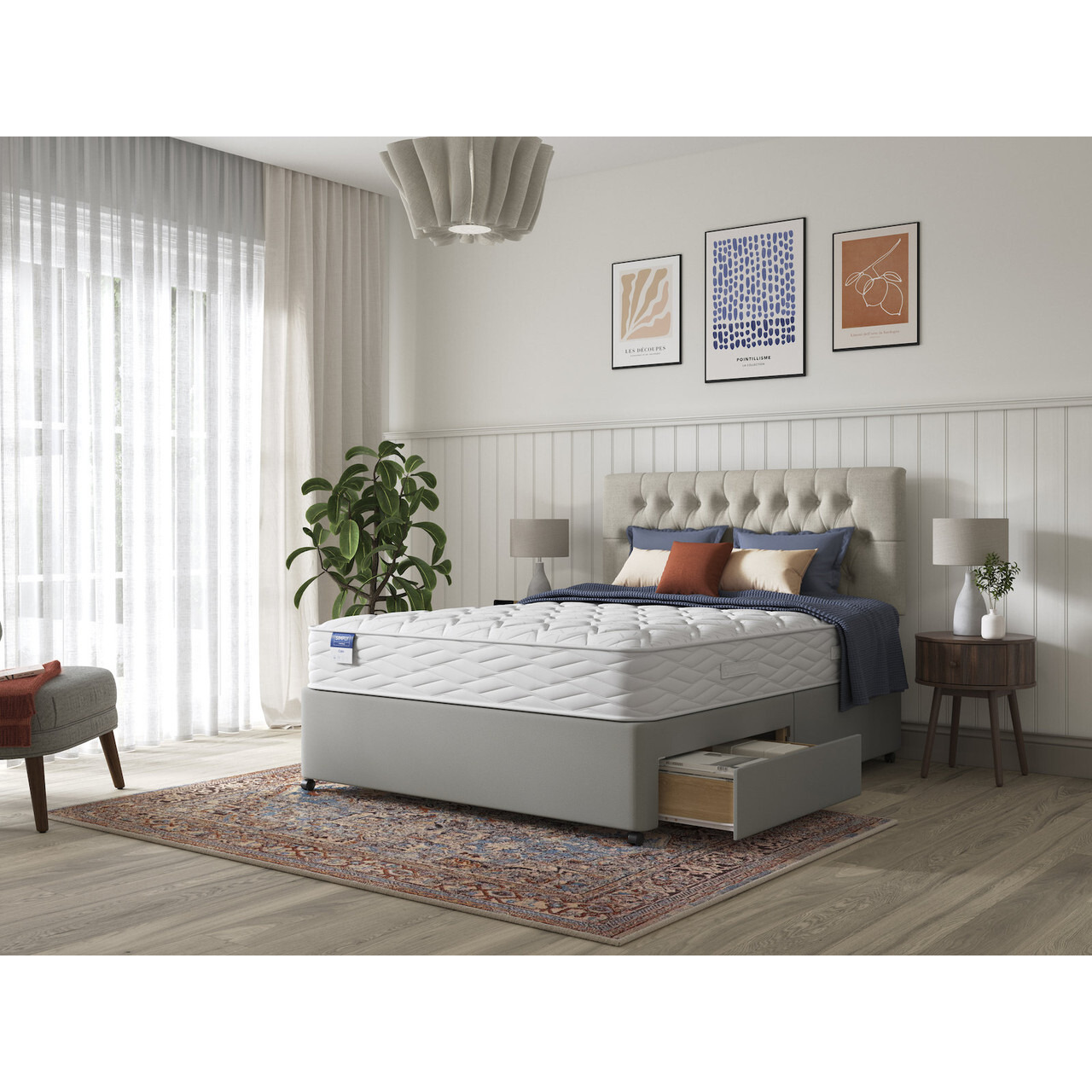 Simply By Bensons Calm Divan Bed Set On Castors - image 1