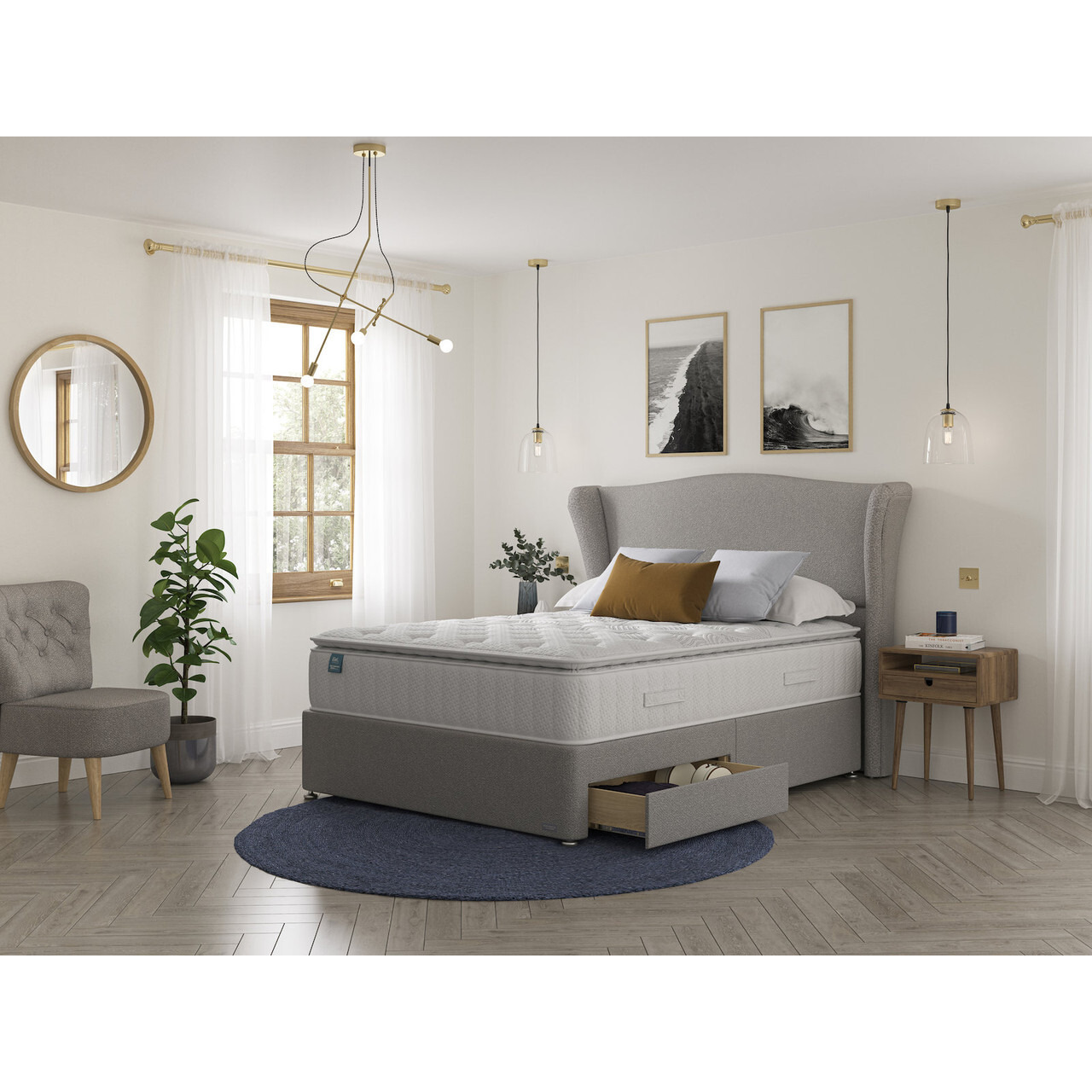 iGel Advance 3000i Pillow Top Divan Bed Set On Castors - image 1