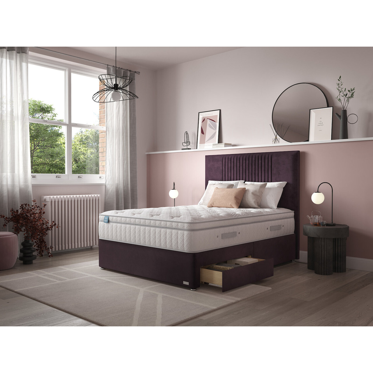 iGel Advance 3000i Plush Top Divan Bed Set On Glides - image 1