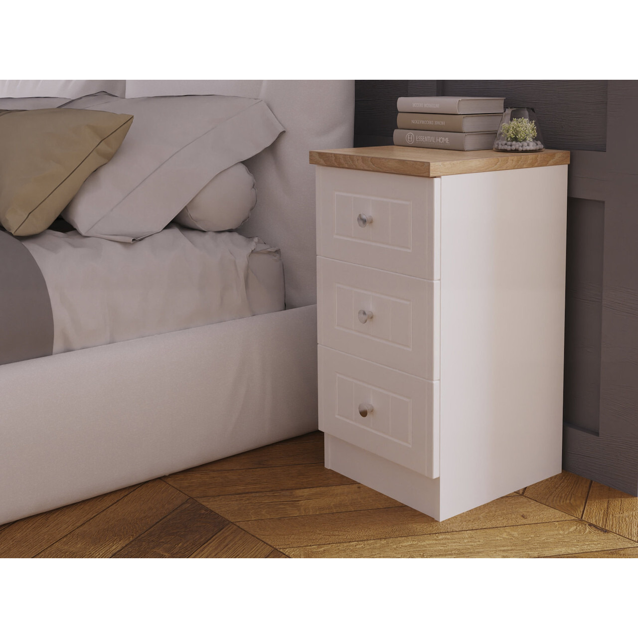 Andria 3 Drawer Bedside Cabinet - image 1