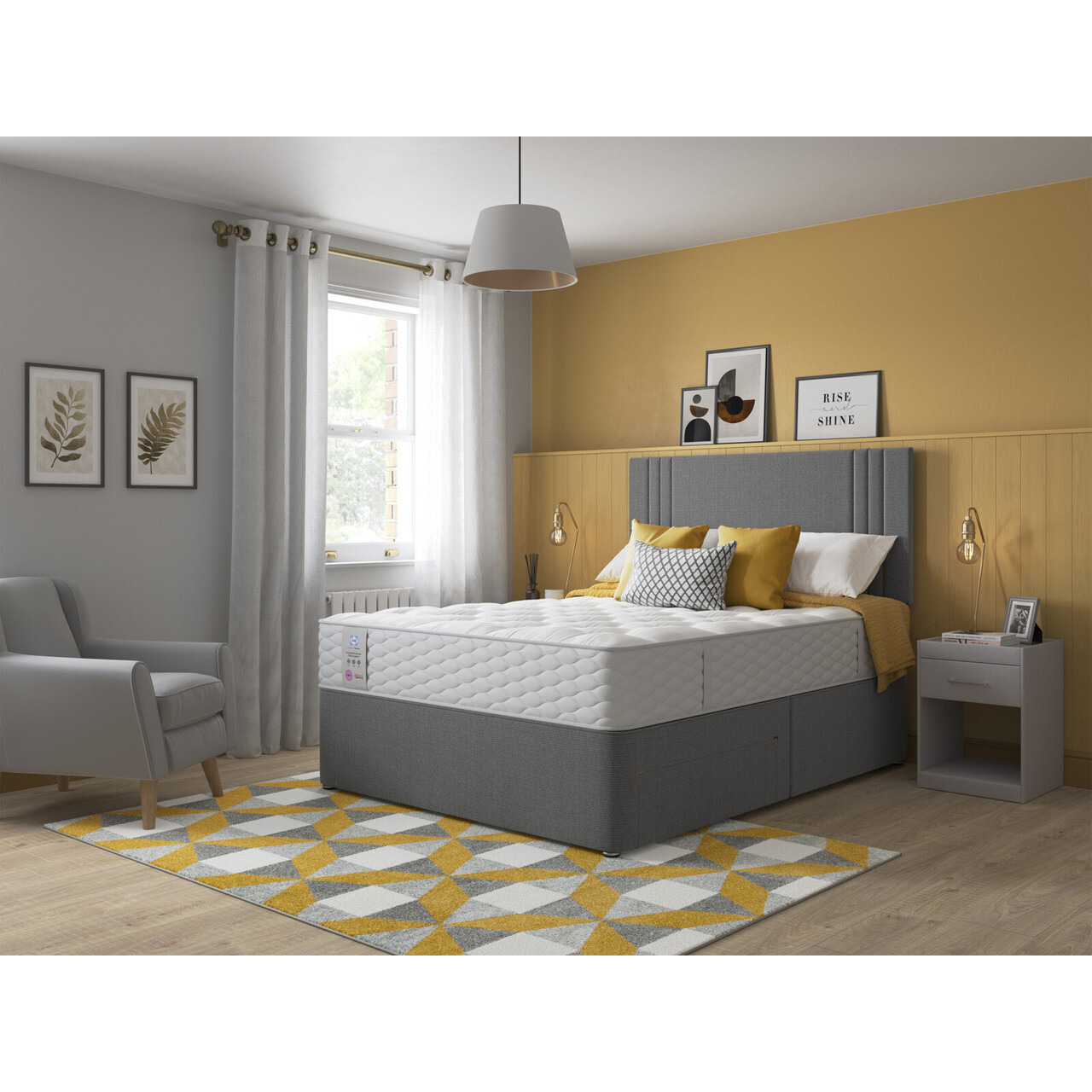 Sealy Fremont Backcare Firm Support Divan Bed Set - image 1