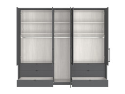 Emden 5 Door 6 Drawer Hinged Wardrobe - thumbnail 3