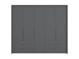 Emden 5 Door 6 Drawer Hinged Wardrobe - thumbnail 2
