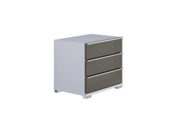 Sicily 3 Drawer Bedside Table - thumbnail 2