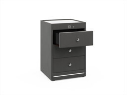 Kuban 3 Drawer USB-C Bedside Table - thumbnail 3