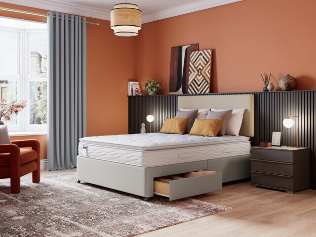 Simply Memory Foam Pocket Sprung Pillowtop Divan Bed Set - image 1