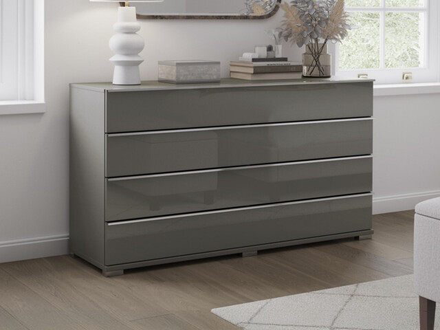 Sicily 4 Drawer Wide Chest of Drawers by Bensons for Beds