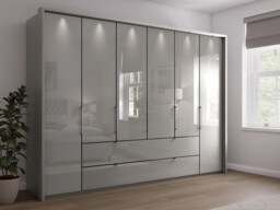 Sicily 6 Door Bi-Fold Wardrobe - thumbnail 1