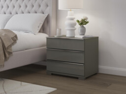Sicily 3 Drawer Bedside Table - thumbnail 1