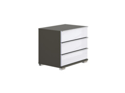 Sicily 3 Drawer Bedside Table - thumbnail 2