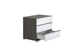 Sicily 3 Drawer Bedside Table - thumbnail 3