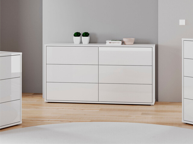 Emille 3+3 Drawer Chest Of Drawers - image 1