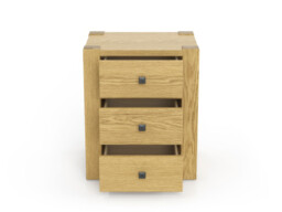 Edgemont 3 Drawer Bedside Table - thumbnail 3