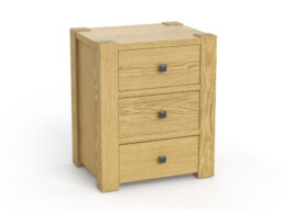 Edgemont 3 Drawer Bedside Table - thumbnail 2