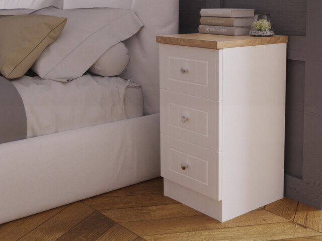 Andria 3 Drawer Bedside Cabinet - image 1