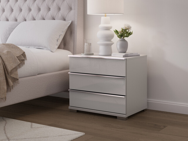 Sicily 3 Drawer Bedside Table - image 1