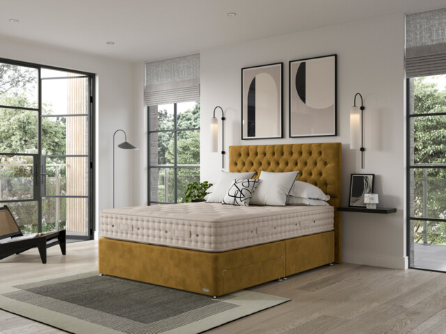 Hypnos Luxurious Earth 04 Divan Bed Set On Glides - image 1