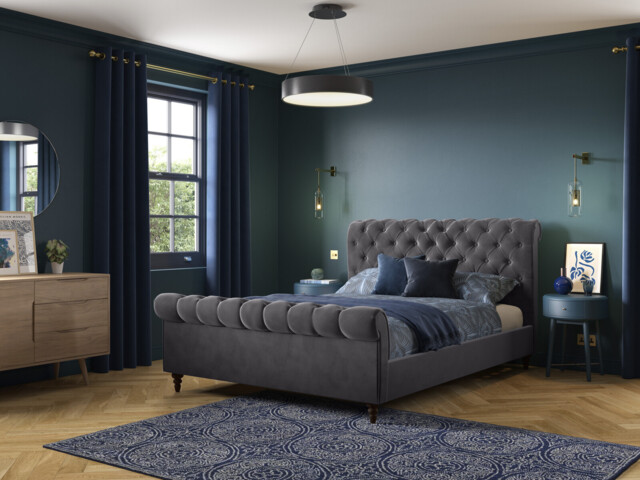 Penelope Upholstered Sleigh Bed Frame - image 1