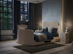 Aura Ottoman TV Bed Frame With Dolby Atmos Surround Sound