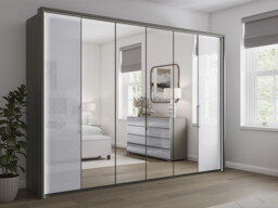 Sicily 6 Door Bi-Fold Wardrobe - thumbnail 1