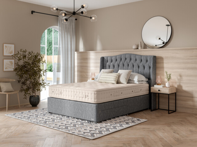 Hypnos Luxurious Earth 01 Divan Bed Set On Glides - image 1