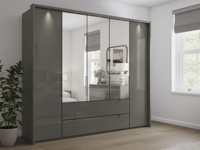 Sicily 5 Door Bi-Fold Wardrobe - image 1