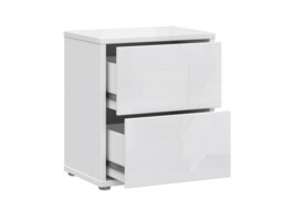 Emille 2 Drawer Bedside Table - thumbnail 3