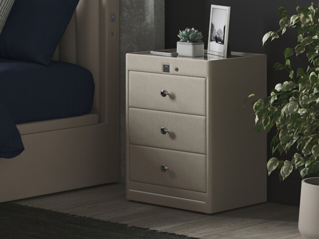 Kuban 3 Drawer USB-C Bedside Table - image 1