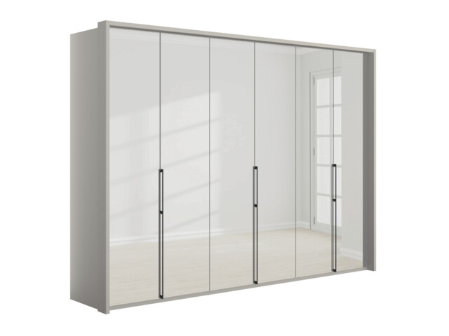 Emden 6 Door 6 Mirror Hinged Wardrobe - image 1