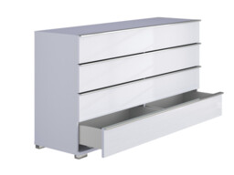 Sicily 4 Drawer Wide Chest of Drawers - thumbnail 3