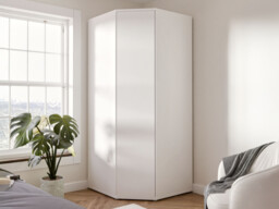 Emille 1 Door Hinged Corner Wardrobe - thumbnail 1