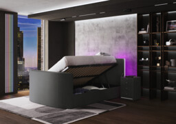Media Glow Ottoman TV Bed Frame With Sound Activated Lighting - thumbnail 2