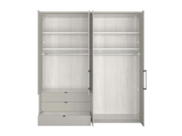 Emden 4 Door 3 Drawers On Left Hinged Mirrored Wardrobe - thumbnail 3
