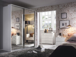 Lorenzo 2 Door Sliding Wardrobe with 2 Mirrors - thumbnail 1
