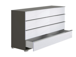 Sicily 4 Drawer Wide Chest of Drawers - thumbnail 3