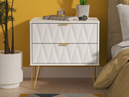 Bexley 2 Drawer Wide Bedside Table