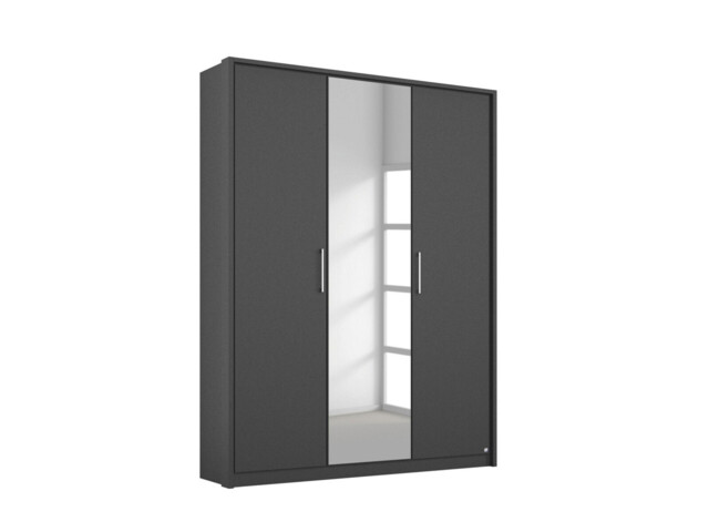 Lorenzo 3 Door Hinged Wardrobe with 1 Mirror - image 1