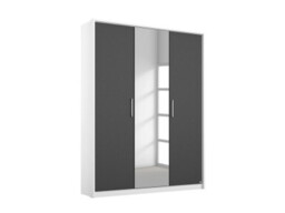 Lorenzo 3 Door Hinged Wardrobe with 1 Mirror - thumbnail 2