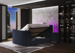 Media Glow Ottoman TV Bed Frame With Sound Activated Lighting - thumbnail 2