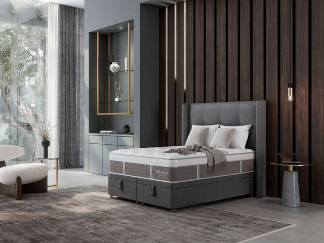 Sealy Exquisite Platinum Extravagance Divan Set on Glides - image 1