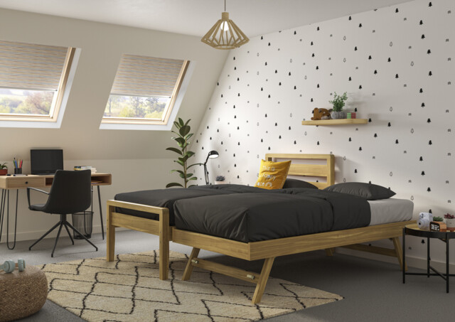 Hip Hop 3 in 1 Wooden Trundle Bed Frame - image 1