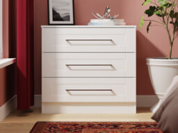 Santana 3 Drawer Wide Chest of Drawers - thumbnail 1