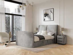 CinePro Ottoman TV Bed Frame with Dolby Atmos Surround Sound Plus 2 Speakers - thumbnail 2