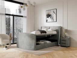 CinePro Ottoman TV Bed Frame with Dolby Atmos Surround Sound Plus 2 Speakers - thumbnail 3