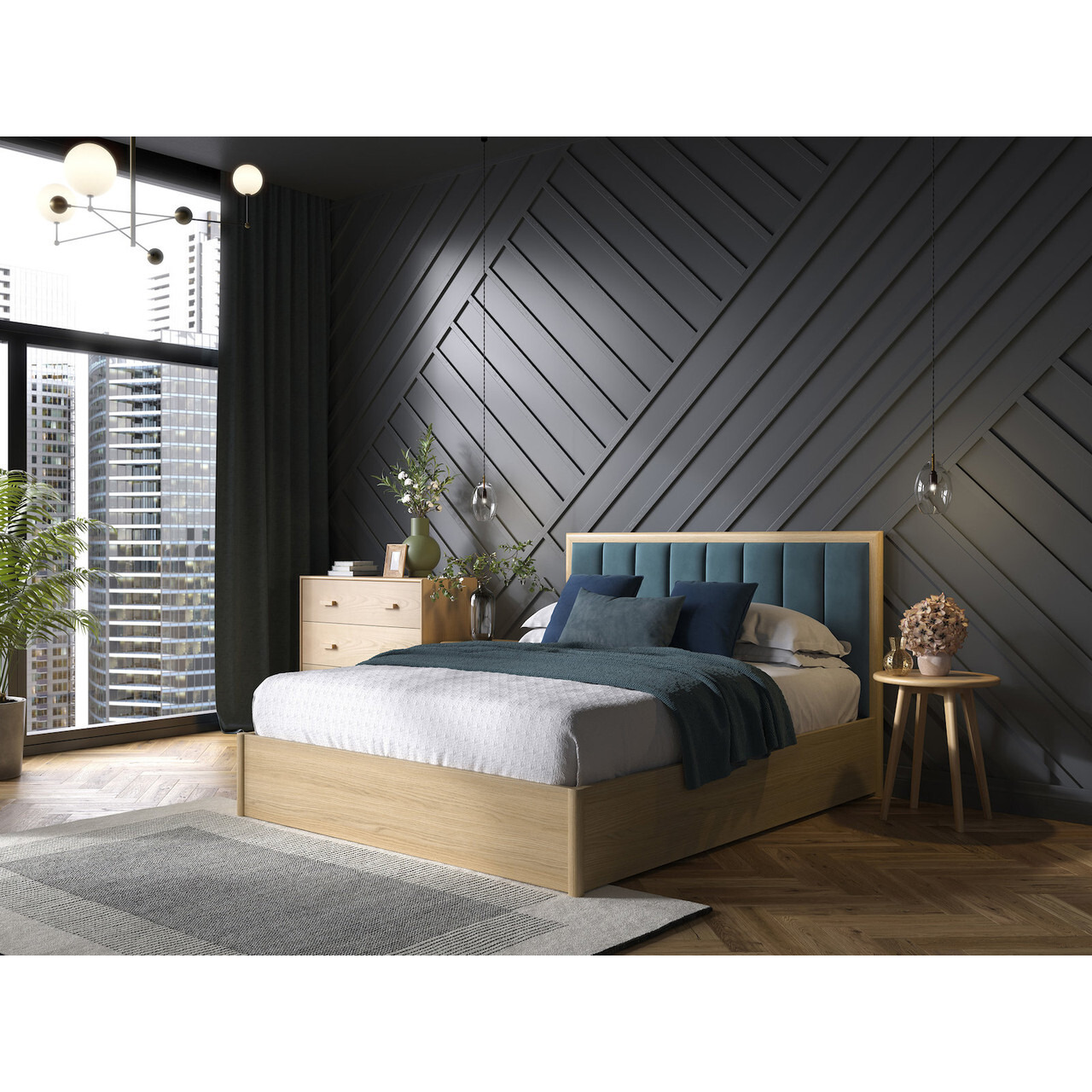 Anya Wooden Ottoman Bed Frame
