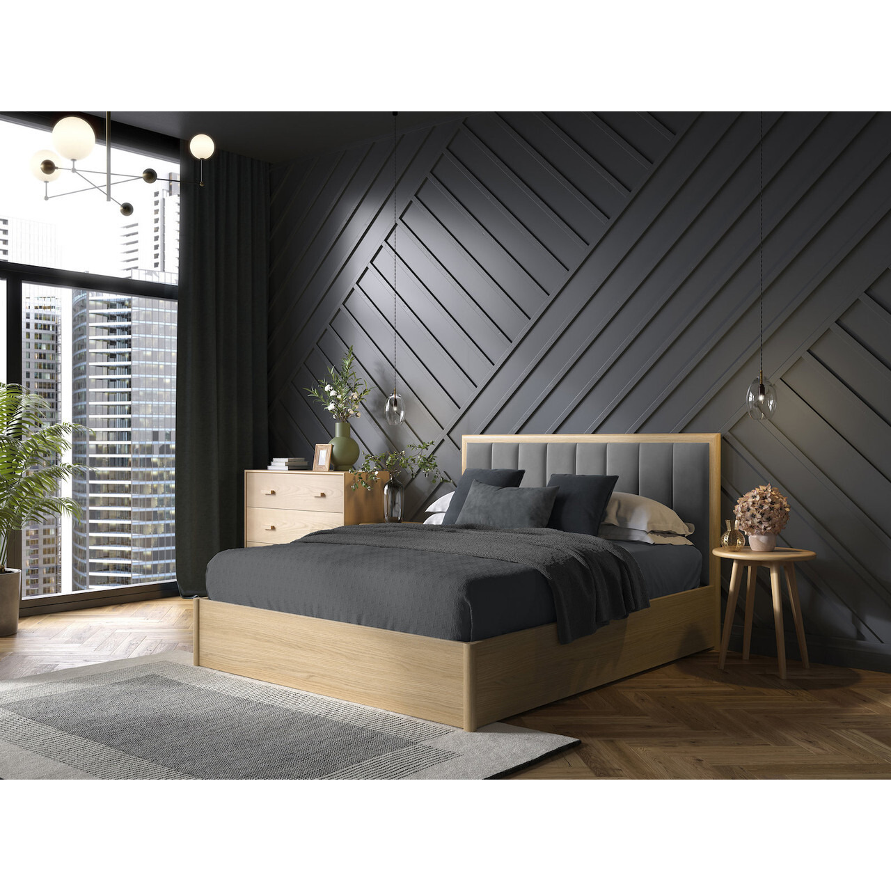 Anya Wooden Ottoman Bed Frame