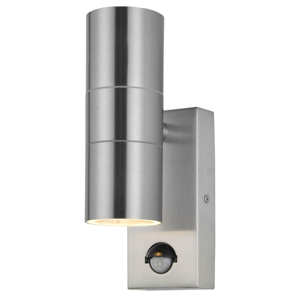 Jared Outdoor Wall Light with PIR Sensor, Stainless Steel