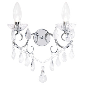 Daphne Bathroom Wall Light, Chrome