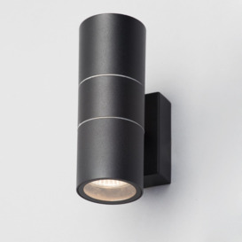 Jared Outdoor Up and Down Wall Light, Black - thumbnail 3